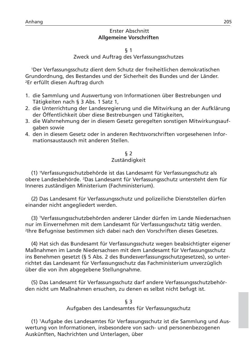 Seite 206 des Verfassungsschutzbericht 2006 Niedersachsen