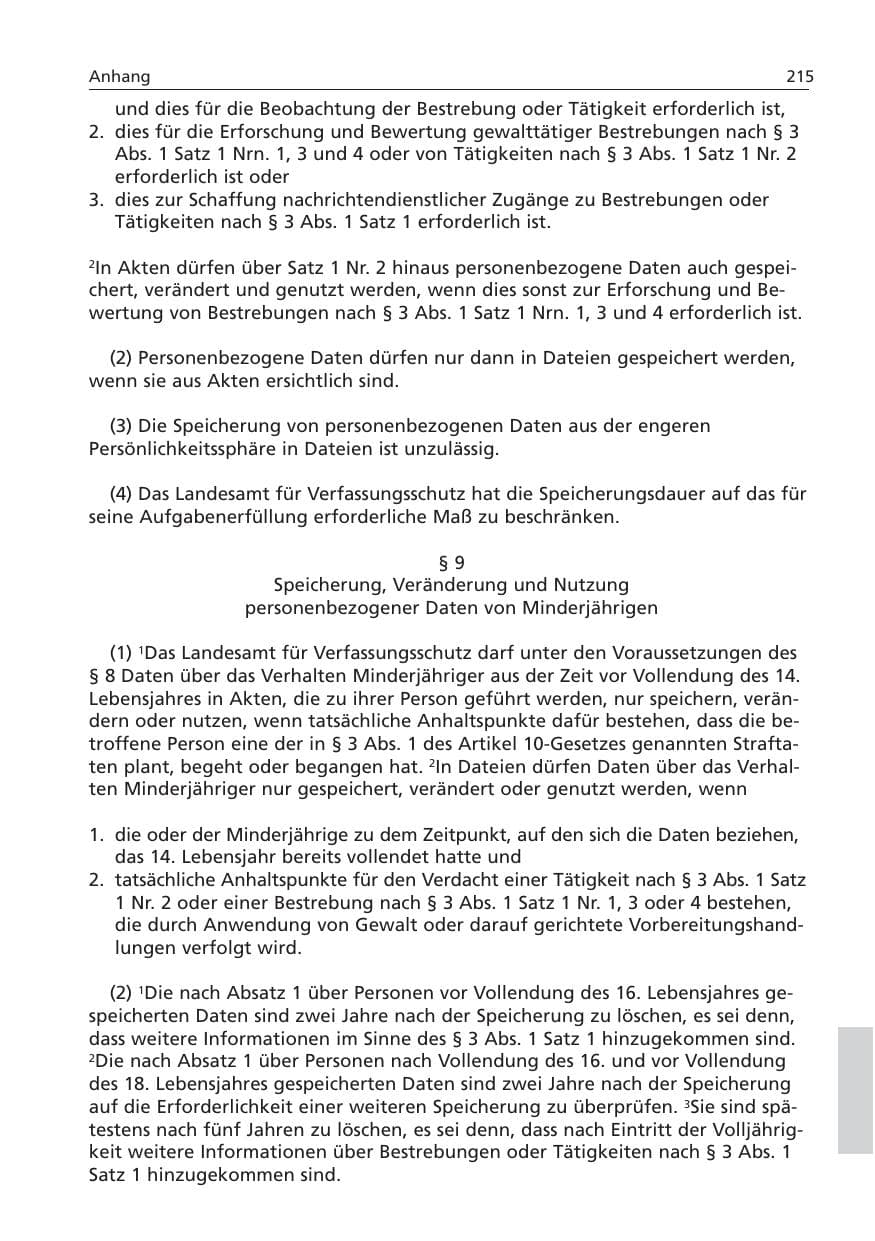 Seite 216 des Verfassungsschutzbericht 2006 Niedersachsen
