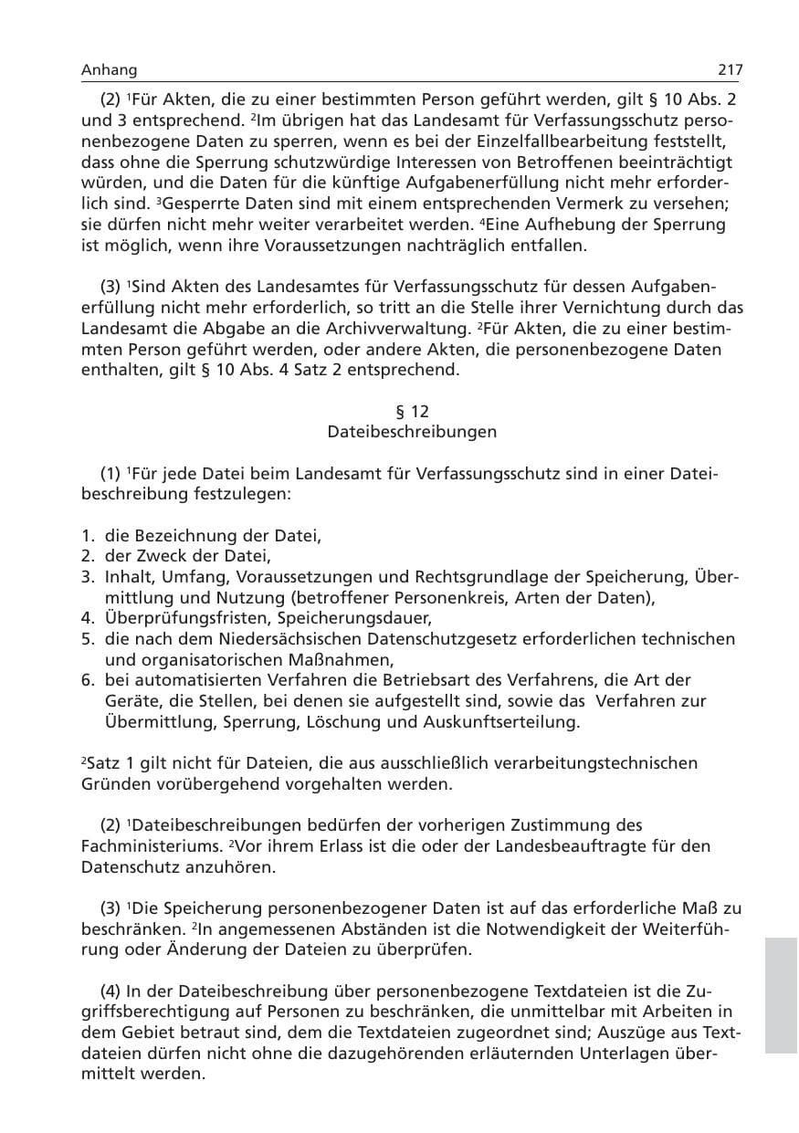 Seite 218 des Verfassungsschutzbericht 2006 Niedersachsen