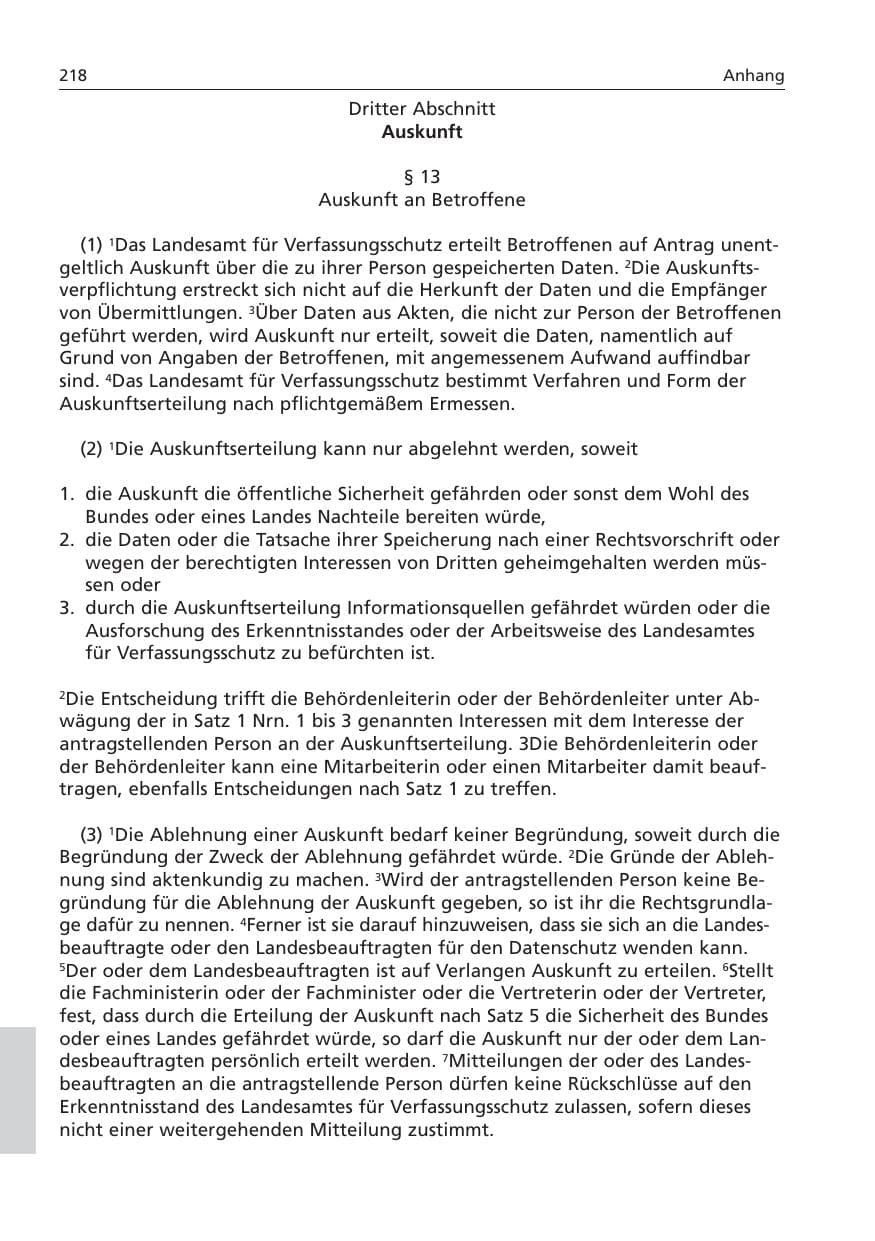 Seite 219 des Verfassungsschutzbericht 2006 Niedersachsen