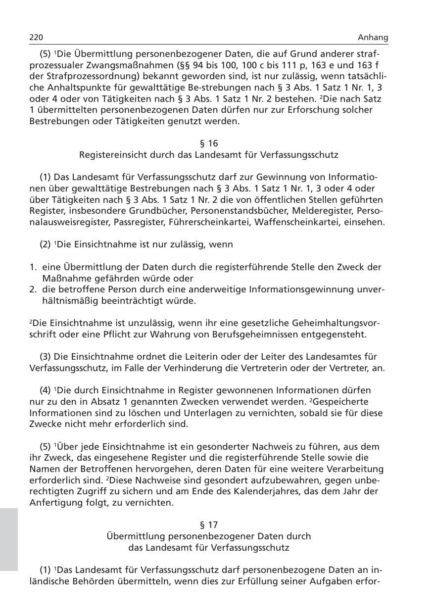 Seite 221 des Verfassungsschutzbericht 2006 Niedersachsen