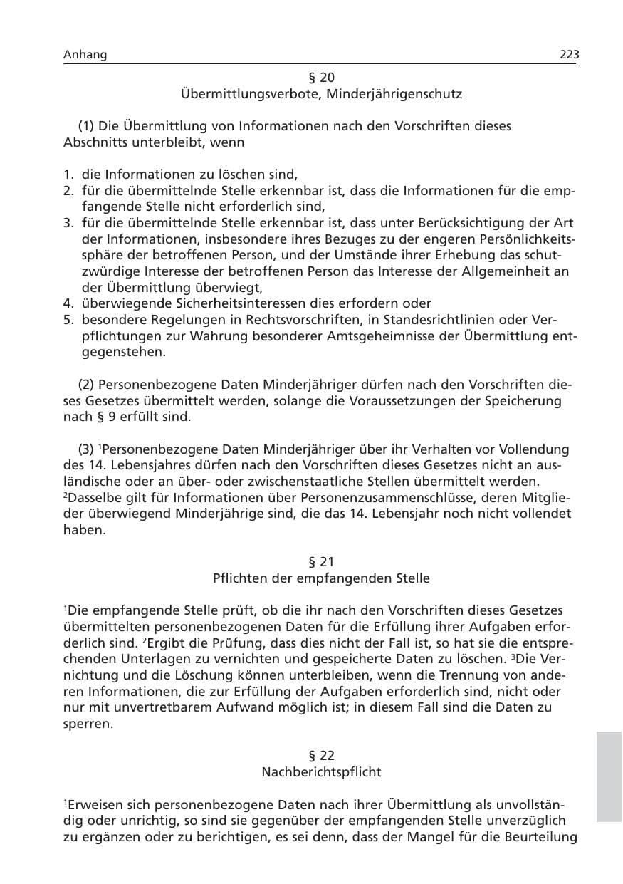 Seite 224 des Verfassungsschutzbericht 2006 Niedersachsen