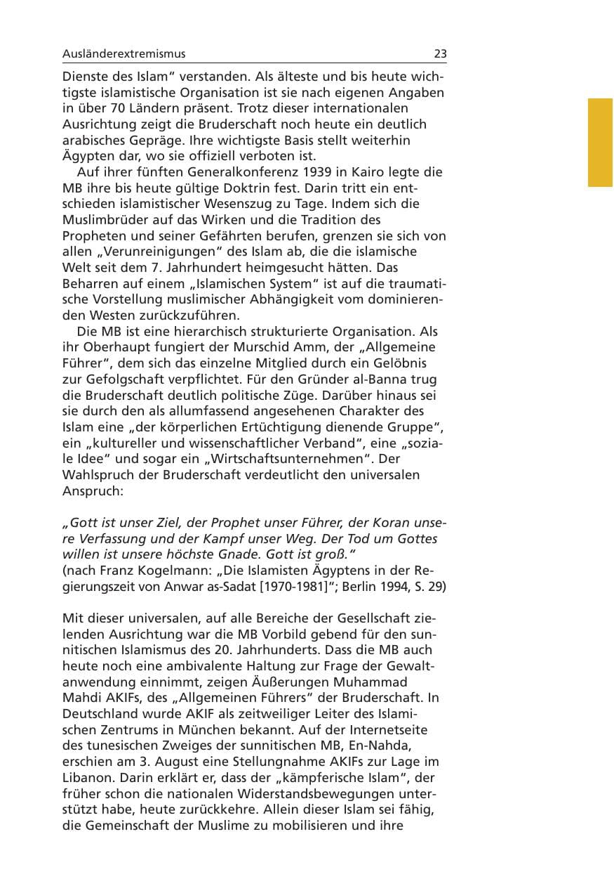 Seite 24 des Verfassungsschutzbericht 2006 Niedersachsen