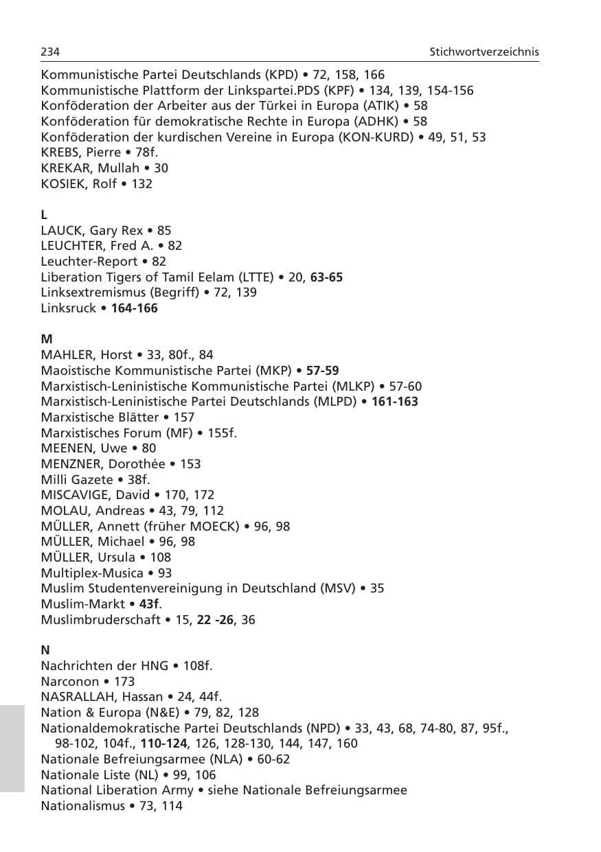 Seite 235 des Verfassungsschutzbericht 2006 Niedersachsen