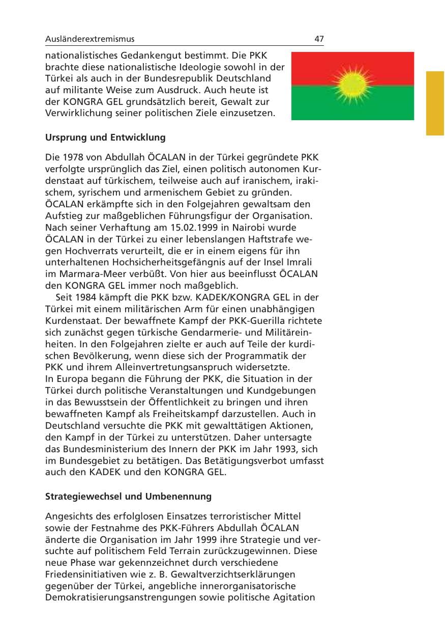 Seite 48 des Verfassungsschutzbericht 2006 Niedersachsen