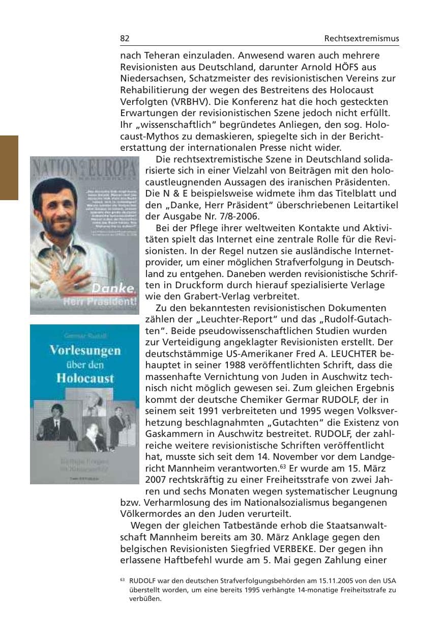 Seite 83 des Verfassungsschutzbericht 2006 Niedersachsen