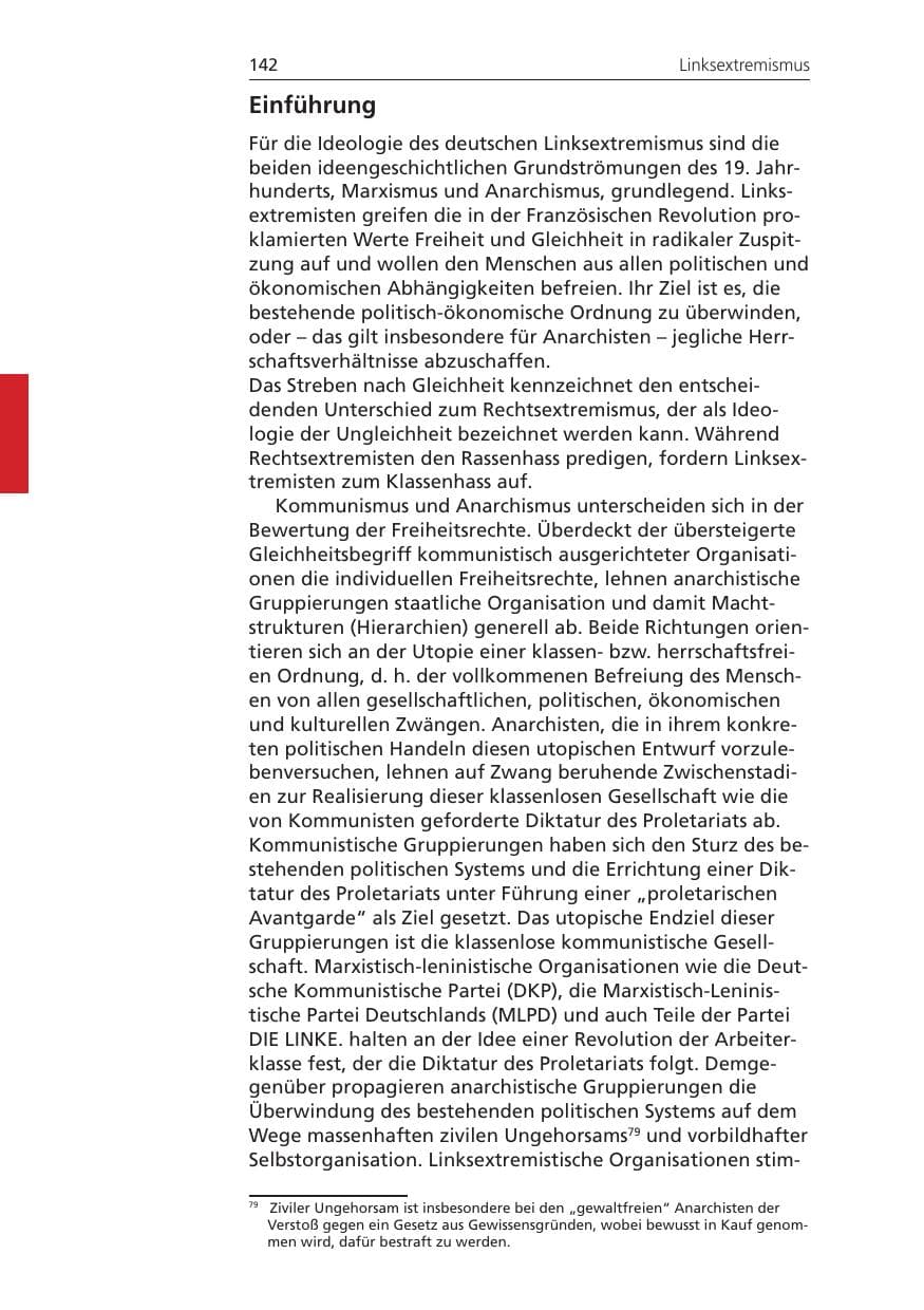 Seite 142 des Verfassungsschutzbericht 2008 Niedersachsen