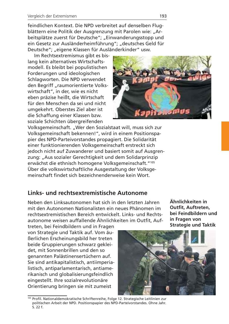 Seite 193 des Verfassungsschutzbericht 2008 Niedersachsen