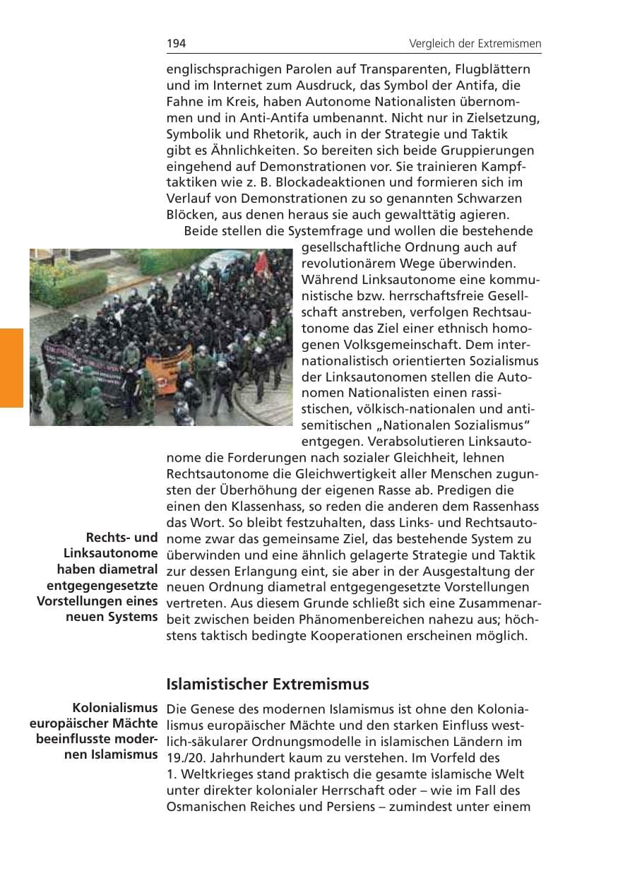 Seite 194 des Verfassungsschutzbericht 2008 Niedersachsen