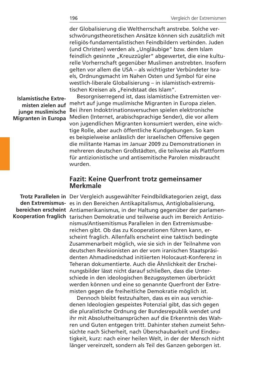 Seite 196 des Verfassungsschutzbericht 2008 Niedersachsen