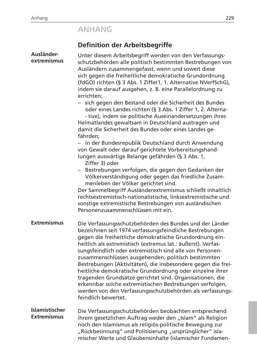 Seite 229 des Verfassungsschutzbericht 2008 Niedersachsen
