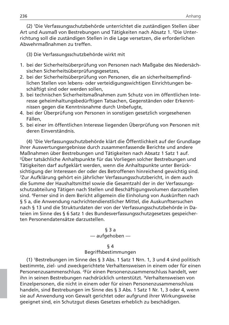 Seite 236 des Verfassungsschutzbericht 2008 Niedersachsen