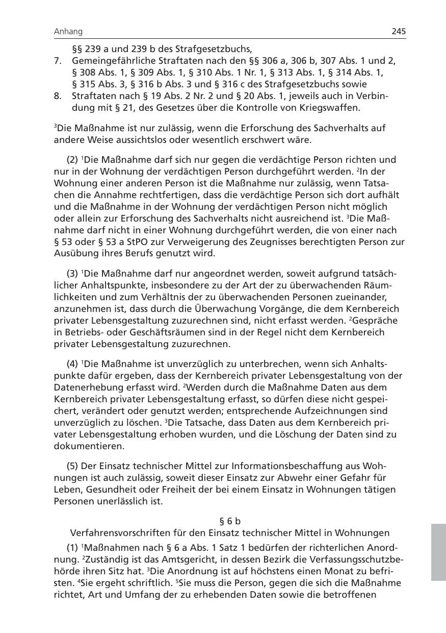 Seite 245 des Verfassungsschutzbericht 2008 Niedersachsen