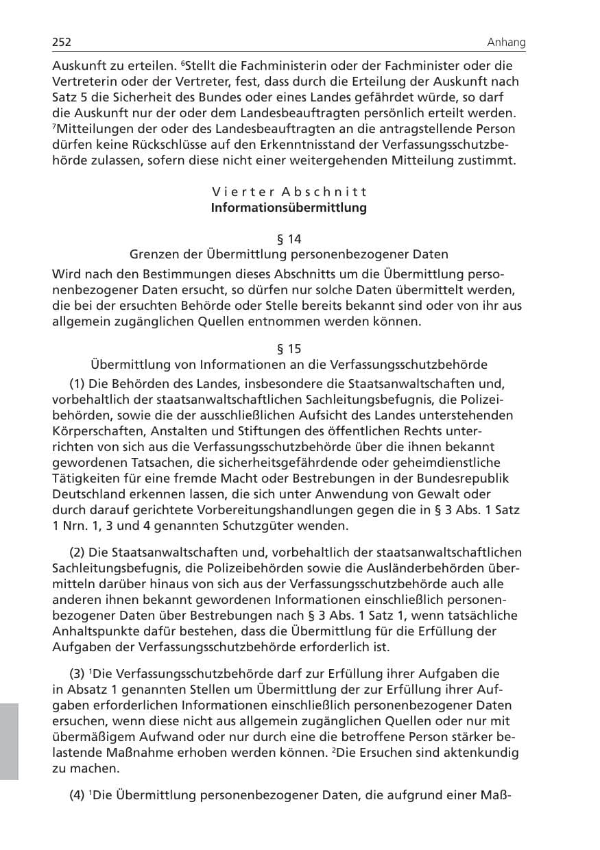 Seite 252 des Verfassungsschutzbericht 2008 Niedersachsen