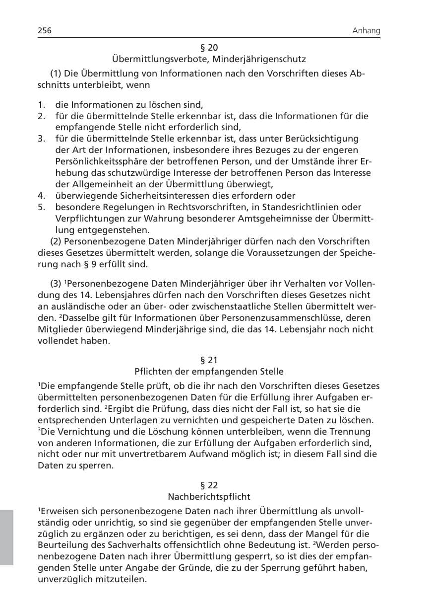 Seite 256 des Verfassungsschutzbericht 2008 Niedersachsen