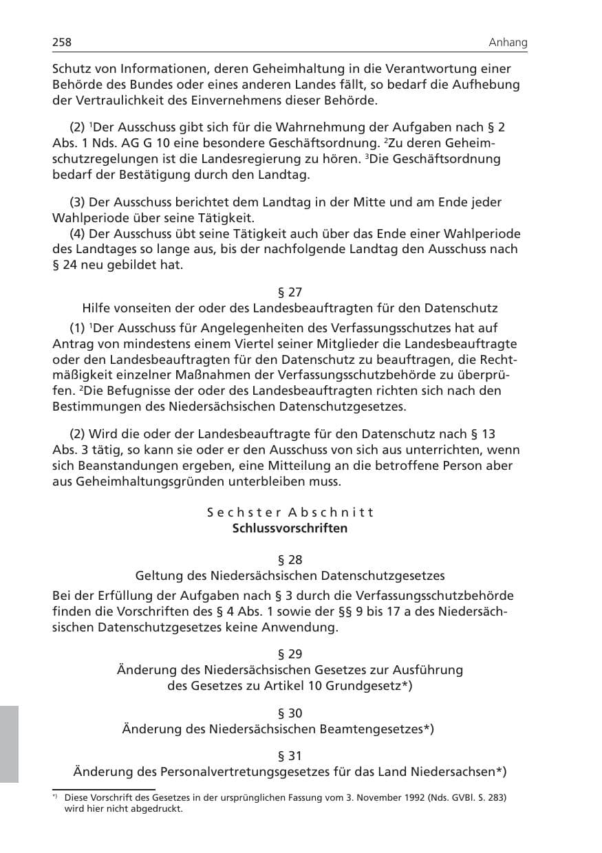Seite 258 des Verfassungsschutzbericht 2008 Niedersachsen