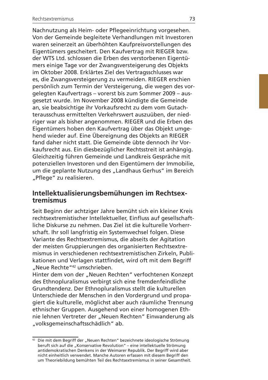 Seite 73 des Verfassungsschutzbericht 2008 Niedersachsen