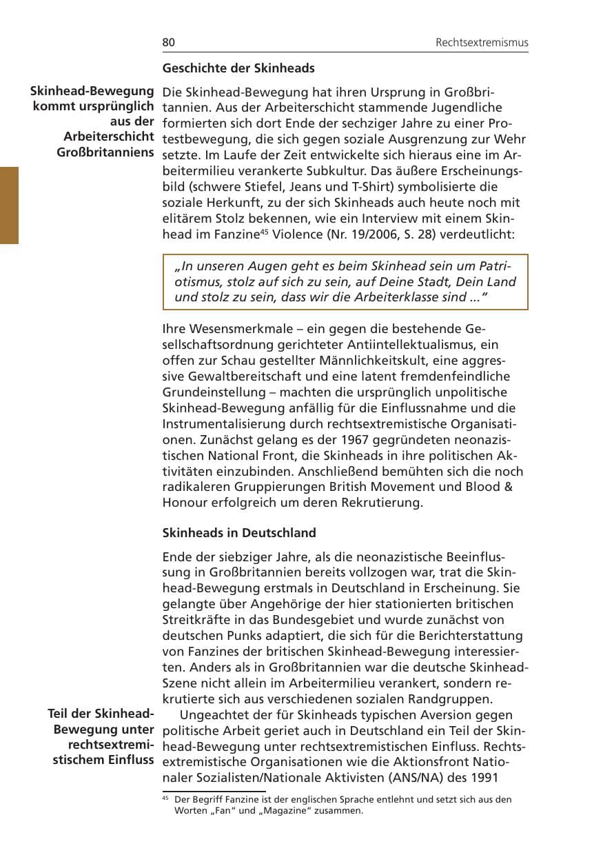 Seite 80 des Verfassungsschutzbericht 2008 Niedersachsen