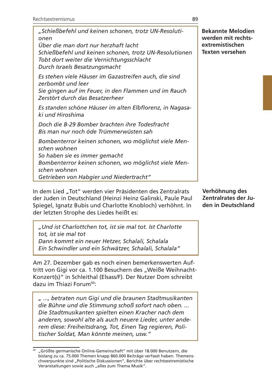 Seite 89 des Verfassungsschutzbericht 2008 Niedersachsen