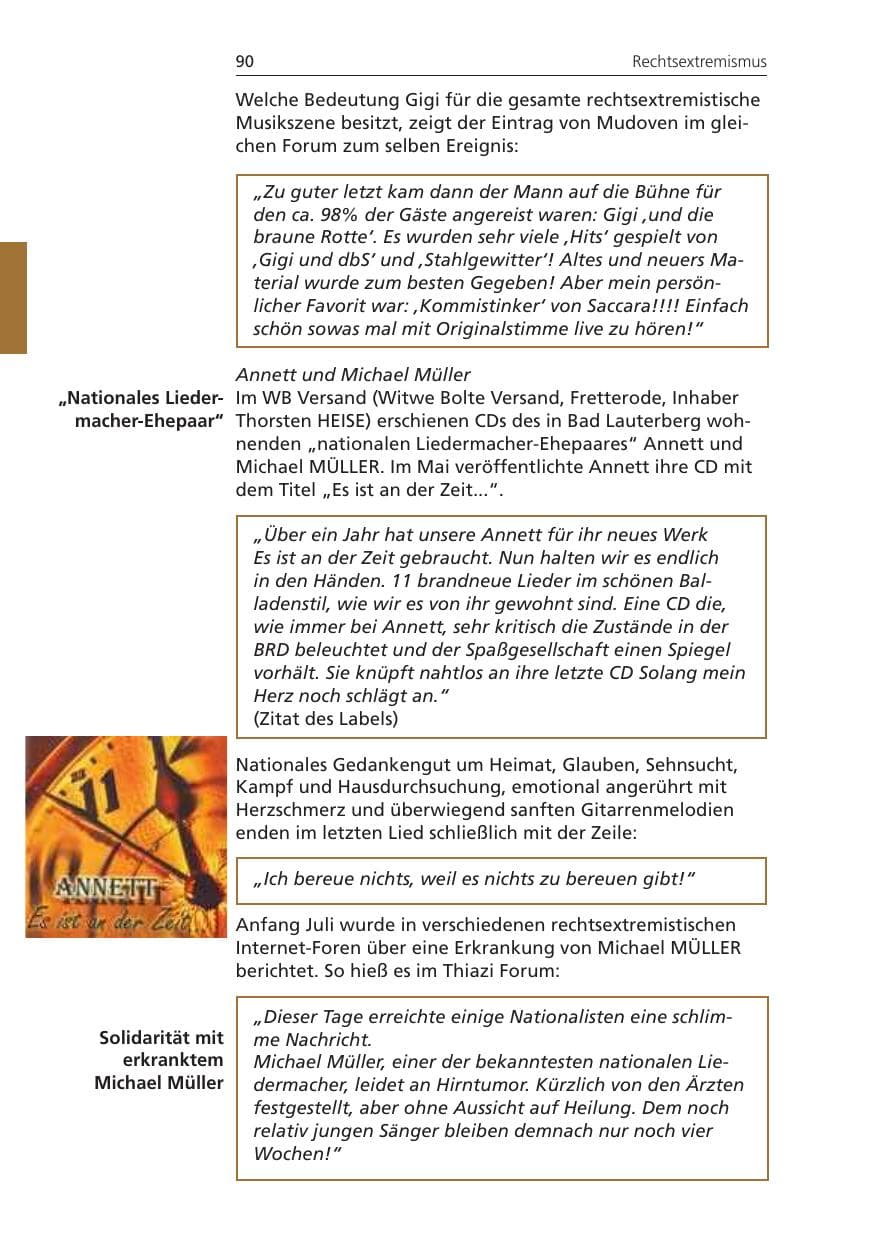 Seite 90 des Verfassungsschutzbericht 2008 Niedersachsen