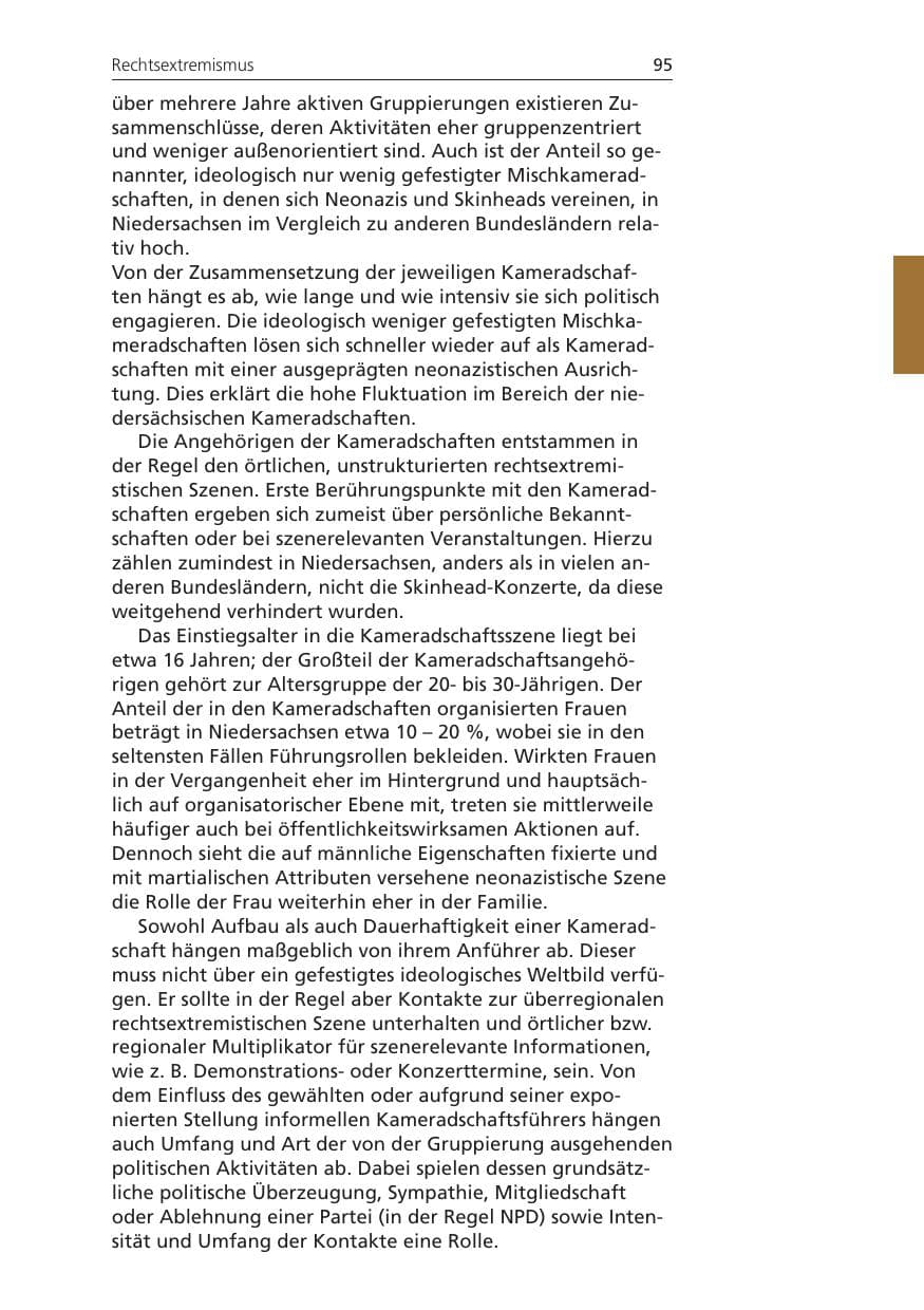 Seite 95 des Verfassungsschutzbericht 2008 Niedersachsen