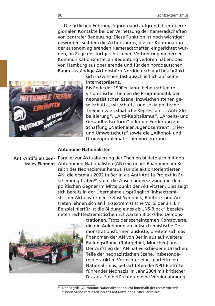 Seite 96 des Verfassungsschutzbericht 2008 Niedersachsen