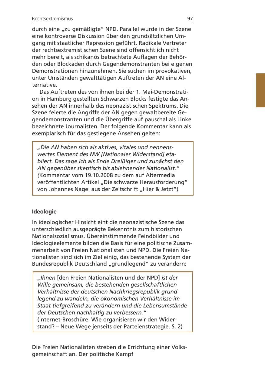 Seite 97 des Verfassungsschutzbericht 2008 Niedersachsen