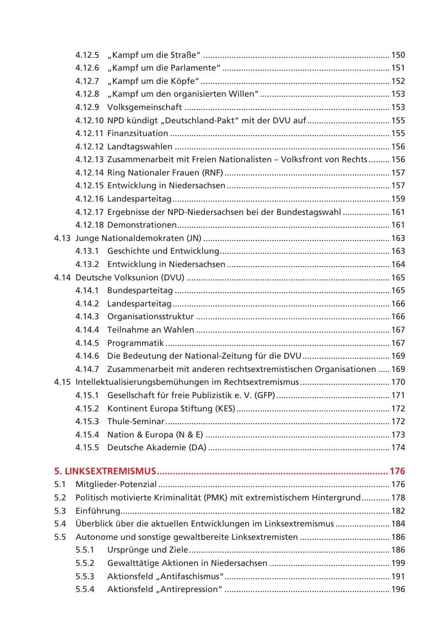 Seite 11 des Verfassungsschutzbericht 2009 Niedersachsen