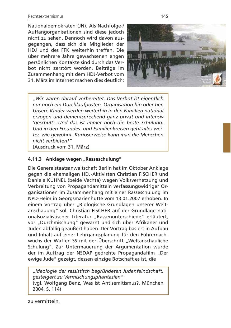Seite 145 des Verfassungsschutzbericht 2009 Niedersachsen