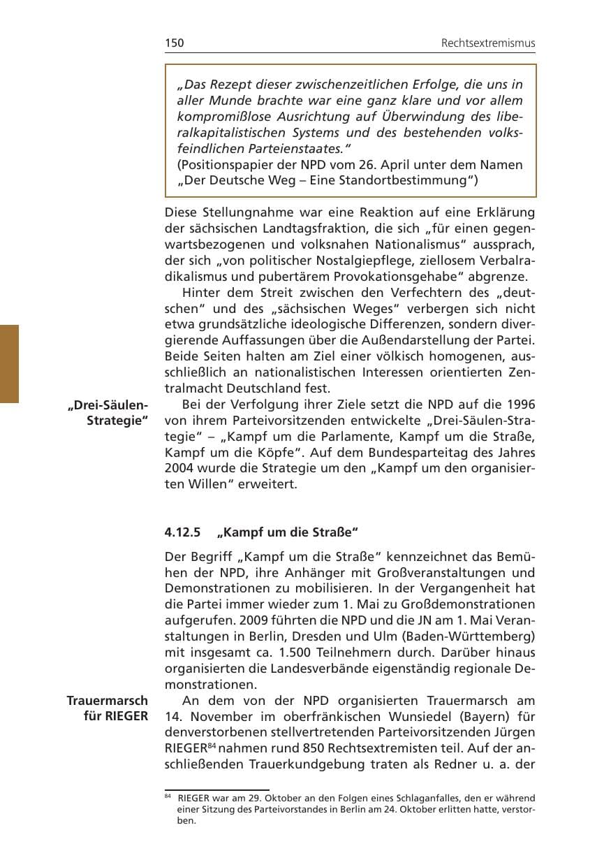 Seite 150 des Verfassungsschutzbericht 2009 Niedersachsen