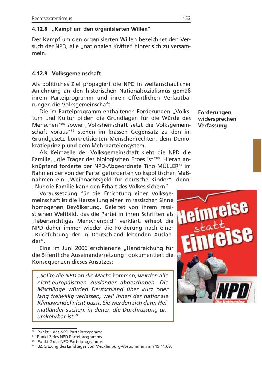 Seite 153 des Verfassungsschutzbericht 2009 Niedersachsen