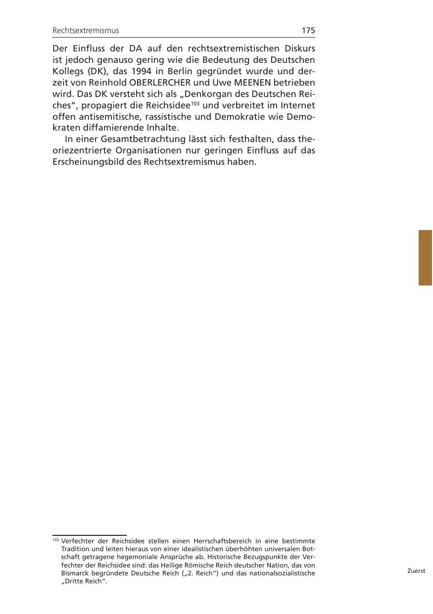 Seite 175 des Verfassungsschutzbericht 2009 Niedersachsen