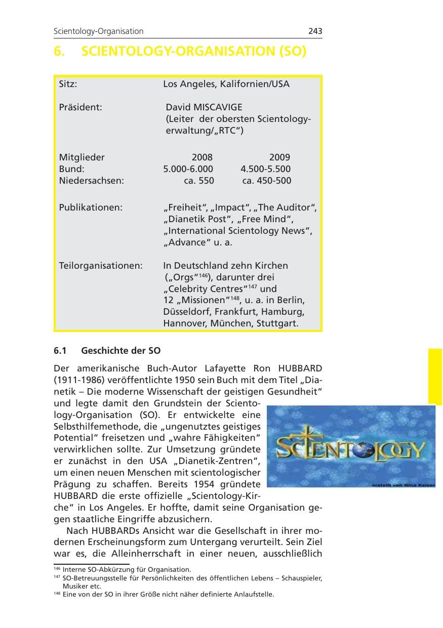 Seite 243 des Verfassungsschutzbericht 2009 Niedersachsen