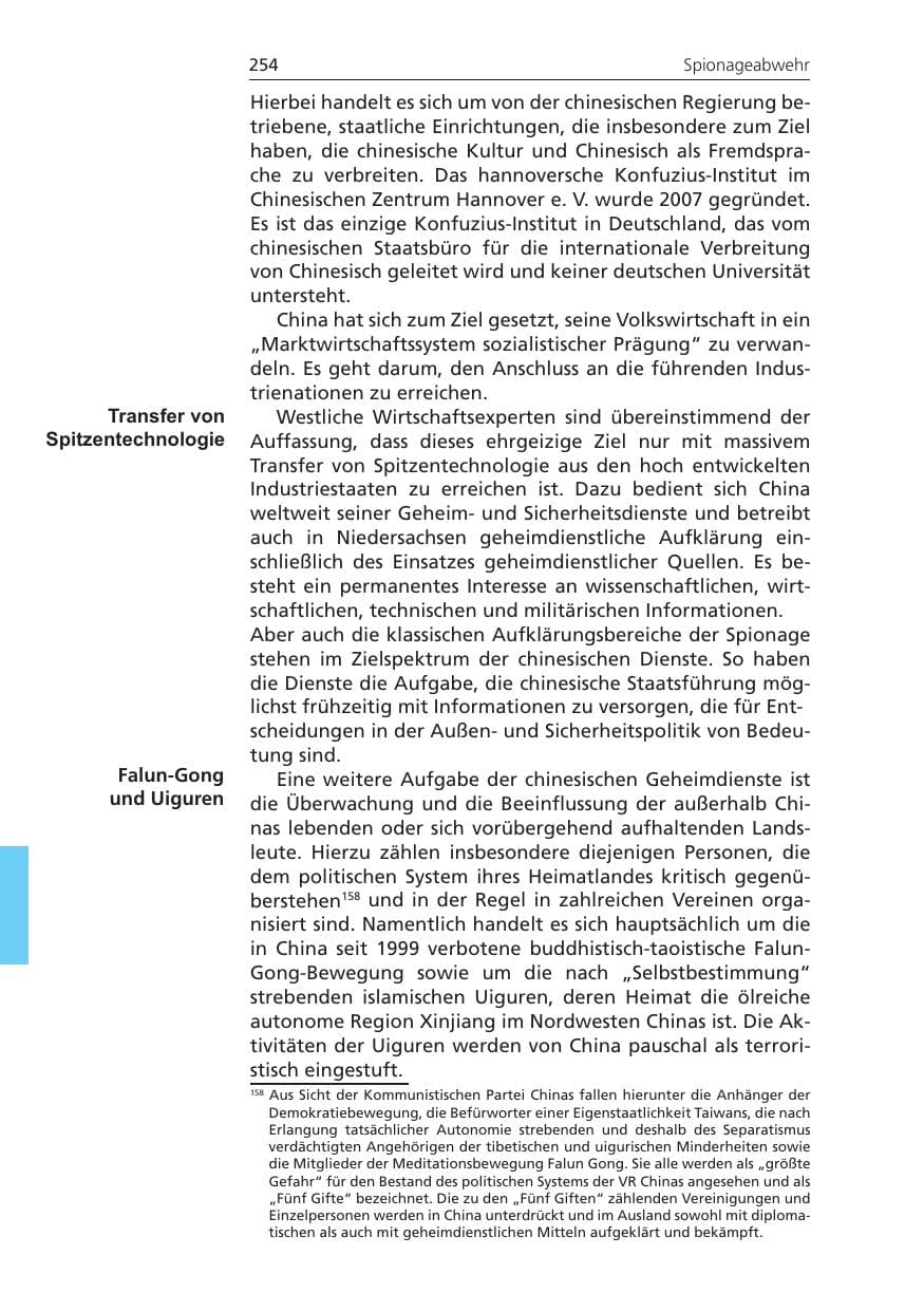 Seite 254 des Verfassungsschutzbericht 2009 Niedersachsen