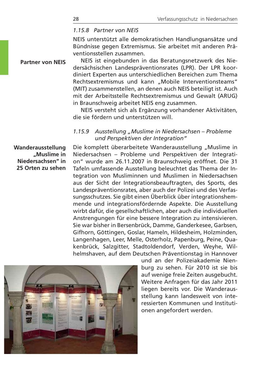 Seite 28 des Verfassungsschutzbericht 2009 Niedersachsen