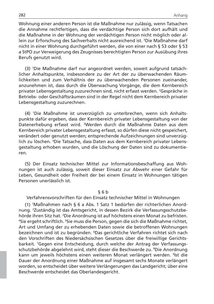 Seite 282 des Verfassungsschutzbericht 2009 Niedersachsen