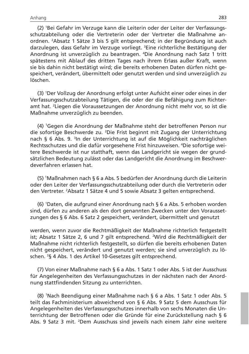 Seite 283 des Verfassungsschutzbericht 2009 Niedersachsen