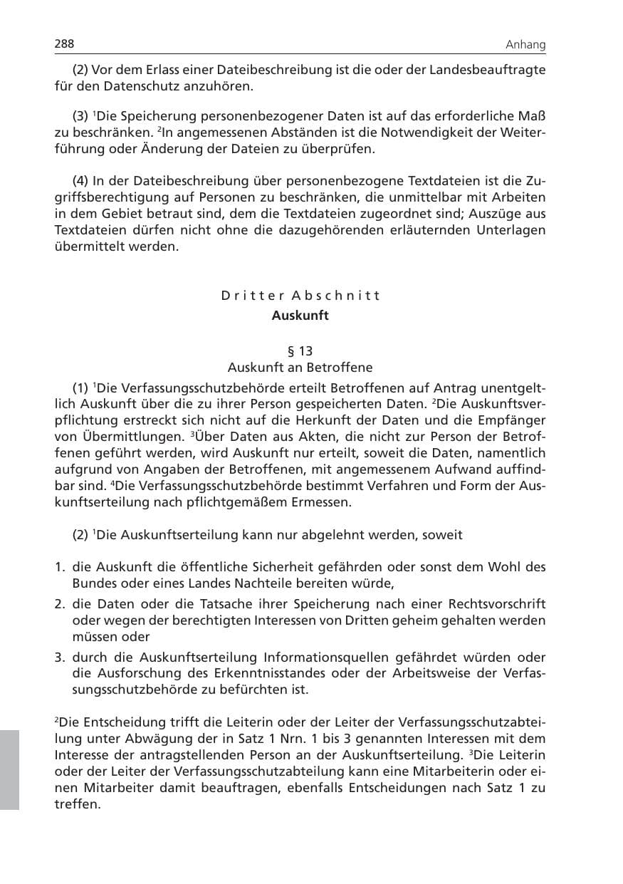 Seite 288 des Verfassungsschutzbericht 2009 Niedersachsen
