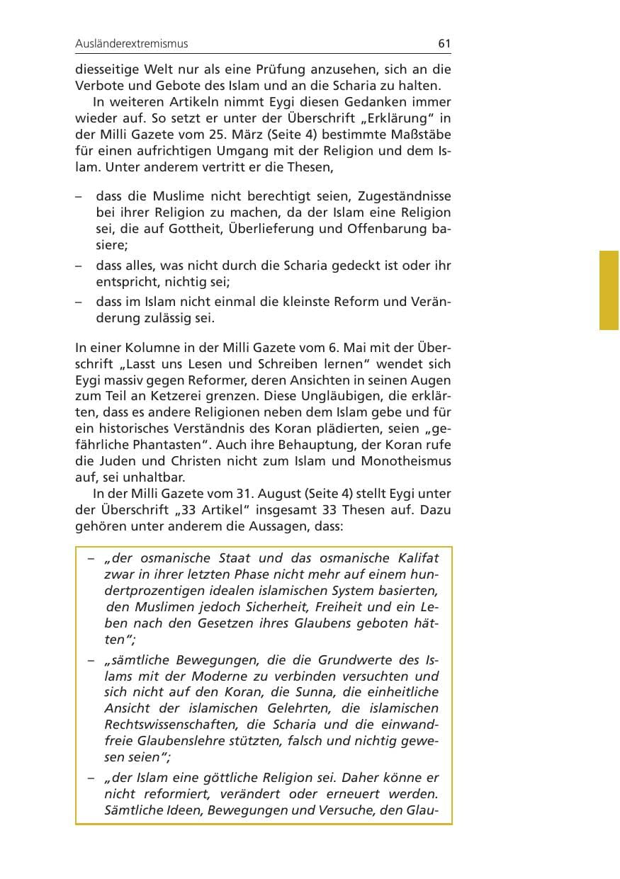 Seite 61 des Verfassungsschutzbericht 2009 Niedersachsen