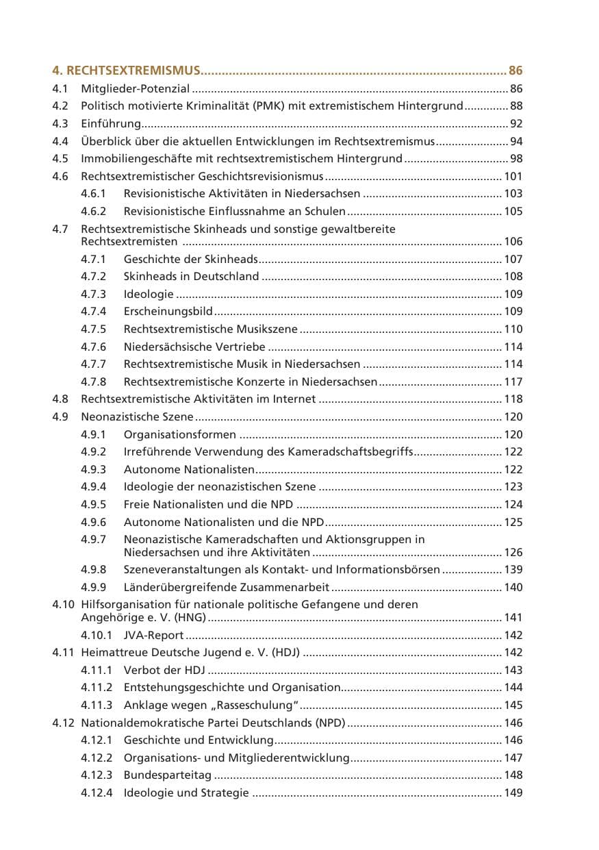 Seite 10 des Verfassungsschutzbericht 2009 Niedersachsen