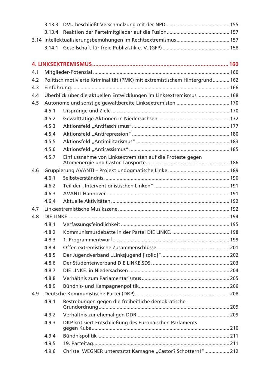 Seite 11 des Verfassungsschutzbericht 2010 Niedersachsen