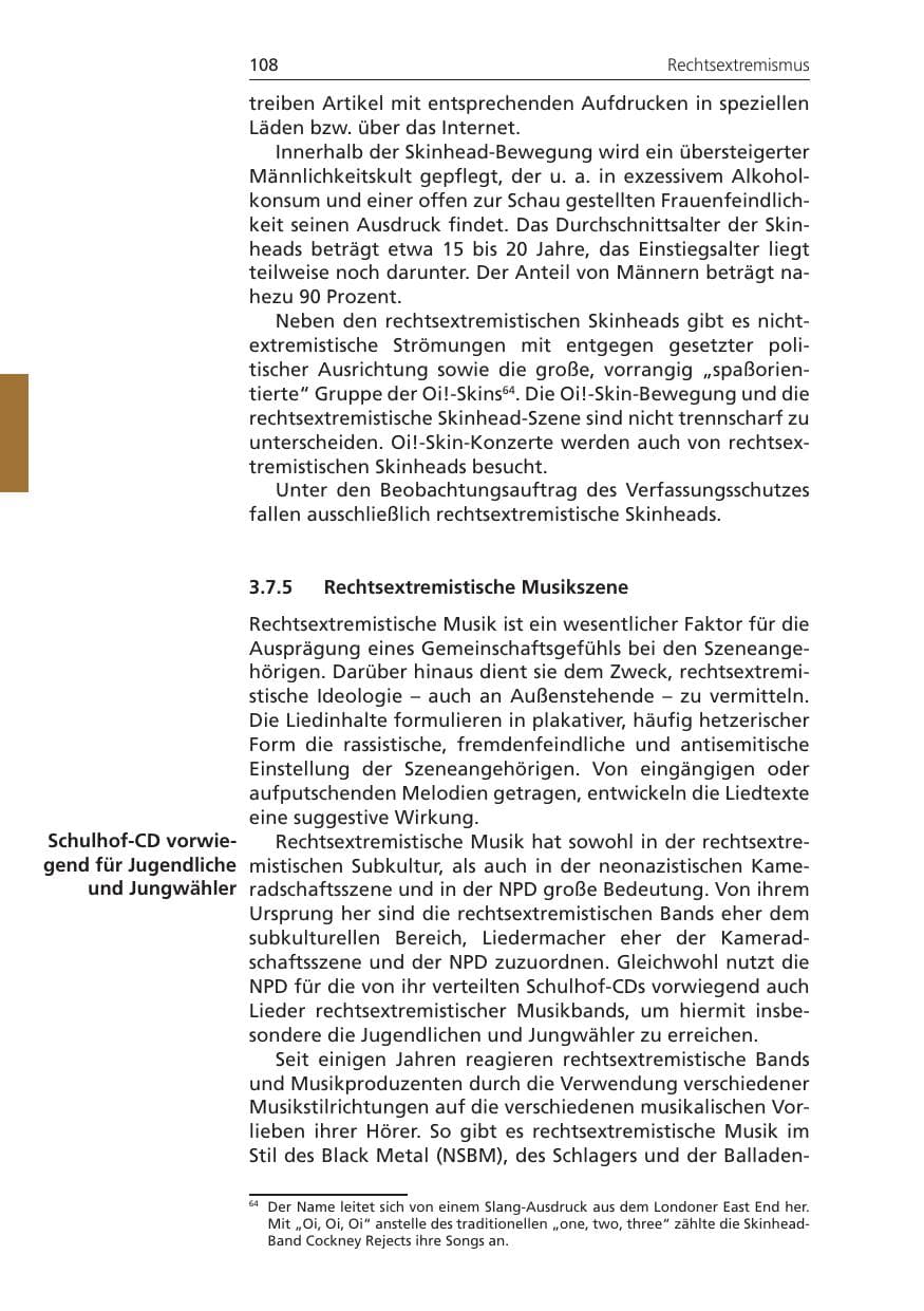 Seite 108 des Verfassungsschutzbericht 2010 Niedersachsen
