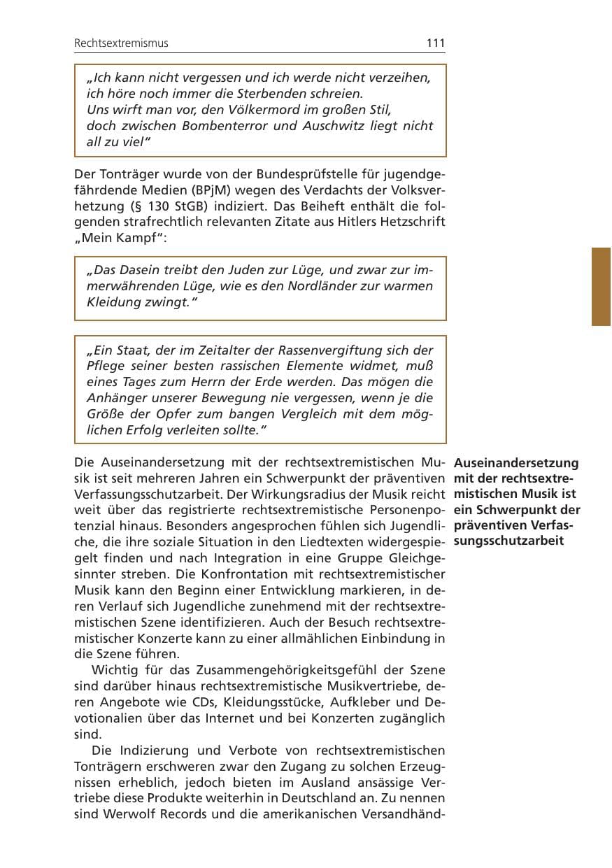Seite 111 des Verfassungsschutzbericht 2010 Niedersachsen