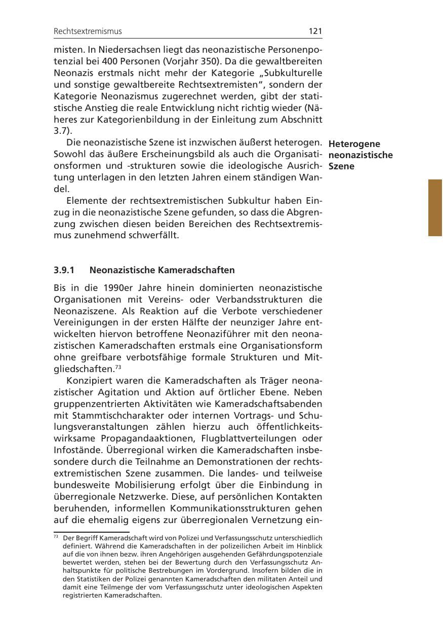 Seite 121 des Verfassungsschutzbericht 2010 Niedersachsen