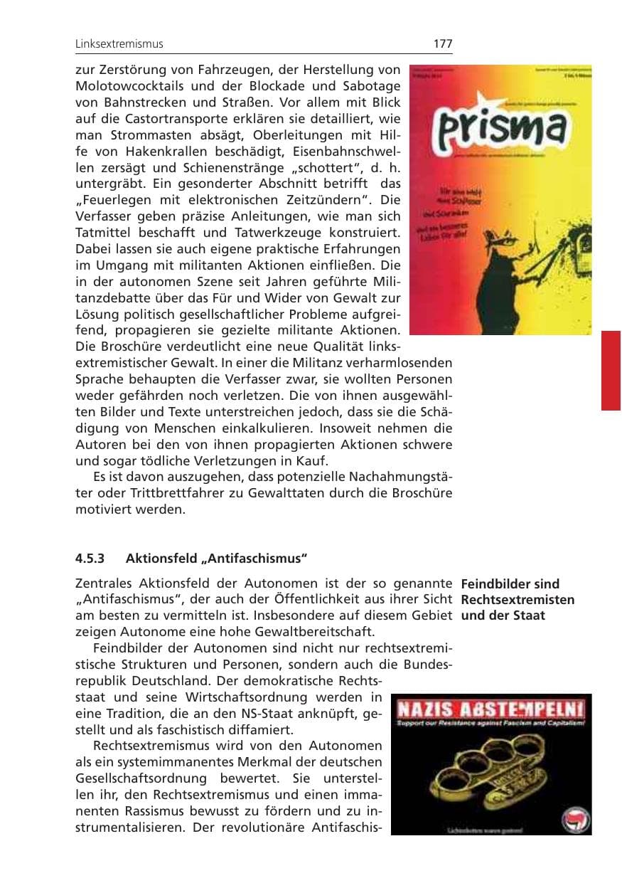 Seite 177 des Verfassungsschutzbericht 2010 Niedersachsen