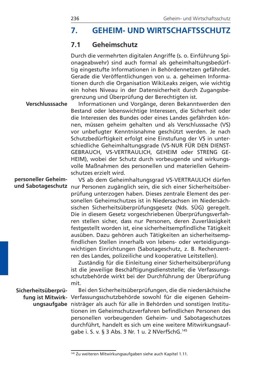 Seite 236 des Verfassungsschutzbericht 2010 Niedersachsen