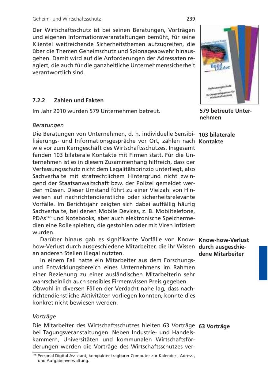 Seite 239 des Verfassungsschutzbericht 2010 Niedersachsen