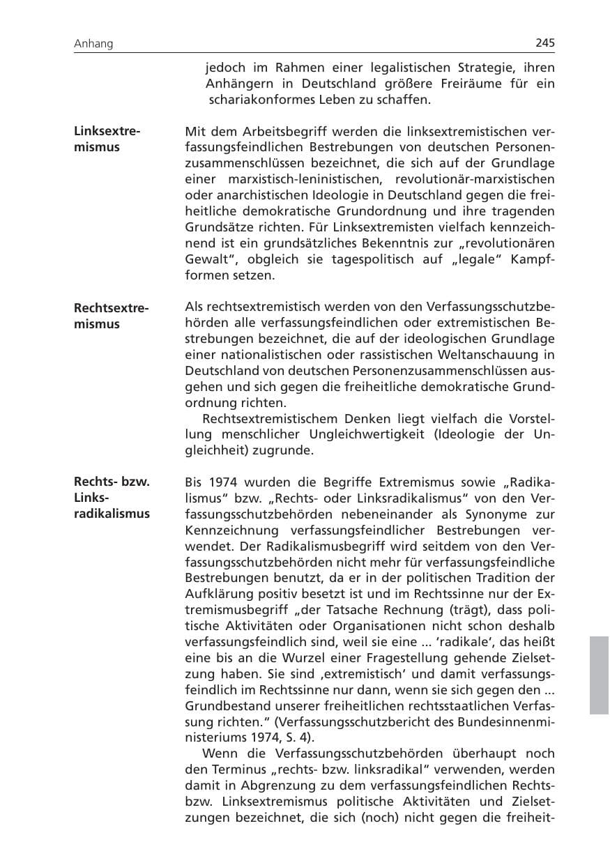 Seite 245 des Verfassungsschutzbericht 2010 Niedersachsen