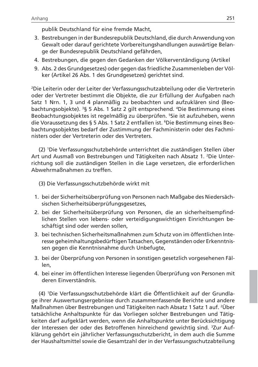 Seite 251 des Verfassungsschutzbericht 2010 Niedersachsen