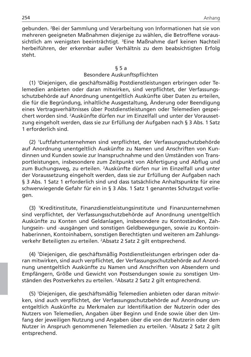Seite 254 des Verfassungsschutzbericht 2010 Niedersachsen